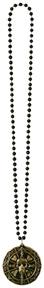 Pirate Bead Necklace with Coin Medallion