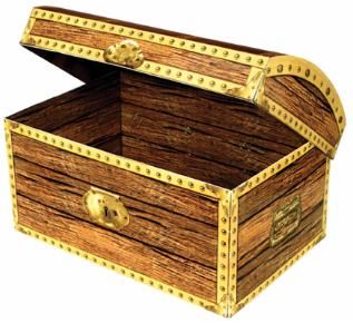 Pirate Treasure Chest Boxes, 8 x 5.5 Inches