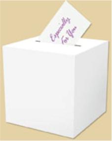 White All-Purpose Card Receiving Box, 12 x 12 Inches