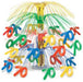 Multicolor 70th Birthday Cascade Centerpiece, 18 Inches