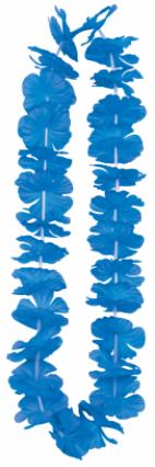 Blue Silk N' Petals Party Lei, 36 Inch