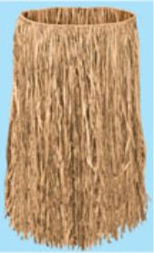 Child's Natural Raffia Hula Skirt, 22 x 20 Inches