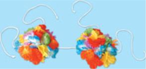 Adjustable Floral Bikini Top for Luau Parties