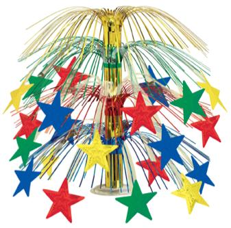 18-Inch Multicolor Star Cascade Centerpiece