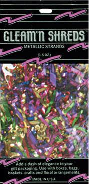 Multicolor Gleam N Shreds Decorative Strands, 1.5 oz, Pack of 3