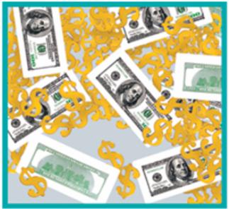Big Bucks Print-Fetti Confetti, 0.5 oz