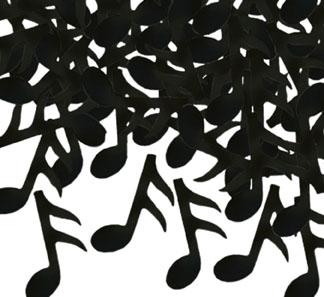 Black Music Note Confetti, 1 oz
