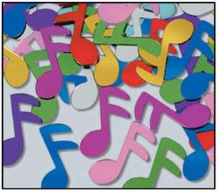 Multicolor Music Notes Fanci Fetti Confetti, 1 oz