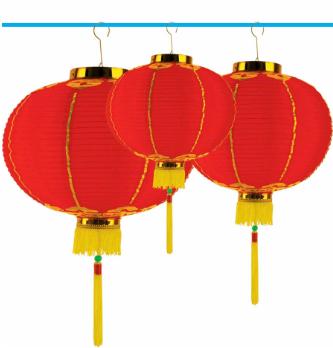 8-Inch Good Luck Lantern with Tassel