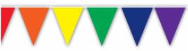 PENNANT BANNER 12' RAINBOW 1/PKG