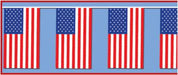 American Flag Pennant Banner, 60 ft