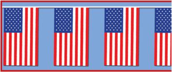 American Flag Pennant Banner, 60 ft