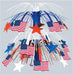 18-Inch Red, White & Blue Star Cascade Centerpiece