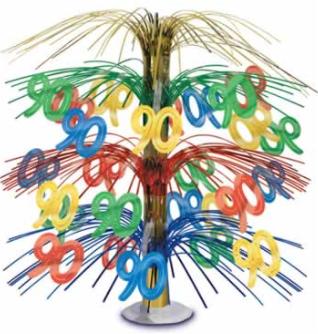 90th Birthday Cascade Centerpiece, 18 Inch
