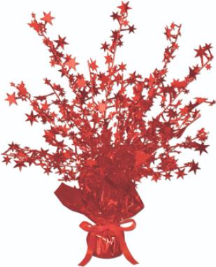 Centre de table étoile scintillante et éclatante rouge de 15 pouces