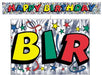 Happy Birthday Metallic Banner, 8 Inches x 5 Feet