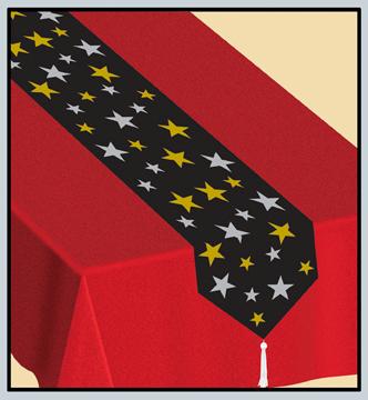 Printed Stars Table Runner for Awards Night