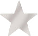 20-Inch Silver Die-Cut Foil Star Decoration