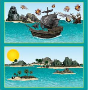 Pirate Ship & Island Props, 14-Piece Pack