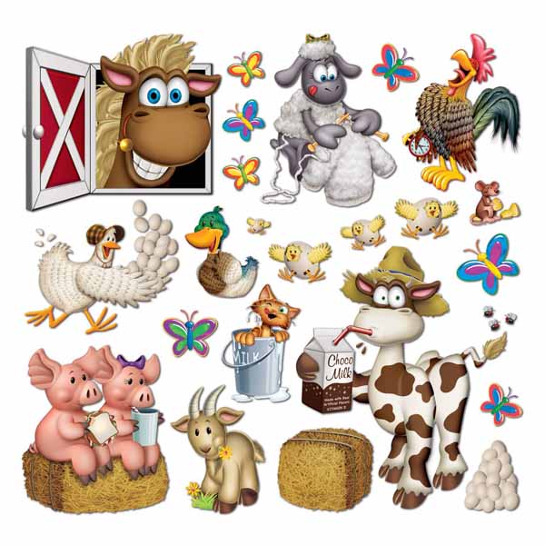 Farm Animal Party Props, 23-Pack