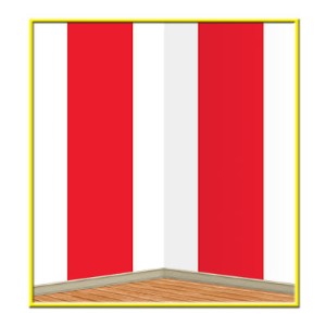 RED & WHITE STRIPE BACKDROP 4'X30'