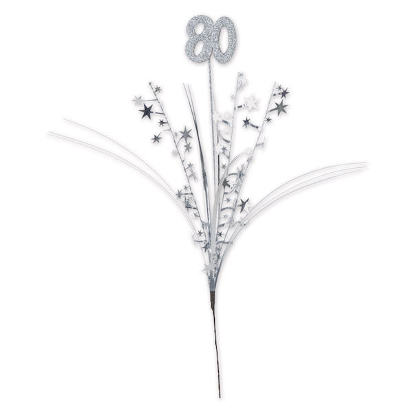 Glittered 80 Star Metallic Spray Decoration