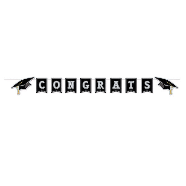 Congrats Grad Pennant Banner