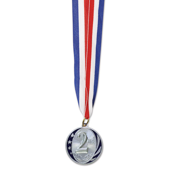 2nd Place Silver Medal with 30-Inch Ribbon