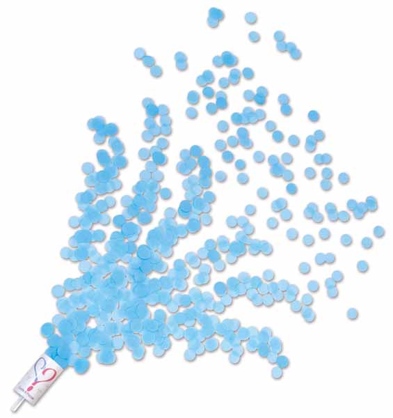 Blue Gender Reveal Confetti Poppers, 8 Pack