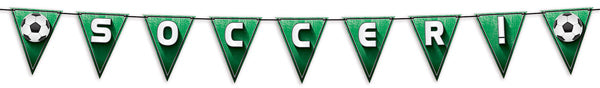 Soccer Pennant Streamer, 8 ft