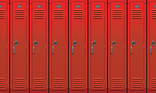 School Lockers Backdrop, 1 Count