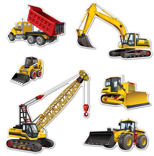 Découpes d'engins de chantier, lot de 6