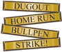 Baseball Street Sign Cutouts, 4-Pack
