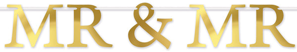 Mr & Mr Foil Wedding Streamer