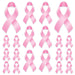 Pink Ribbon Cutouts, 20 Count in 3 Sizes