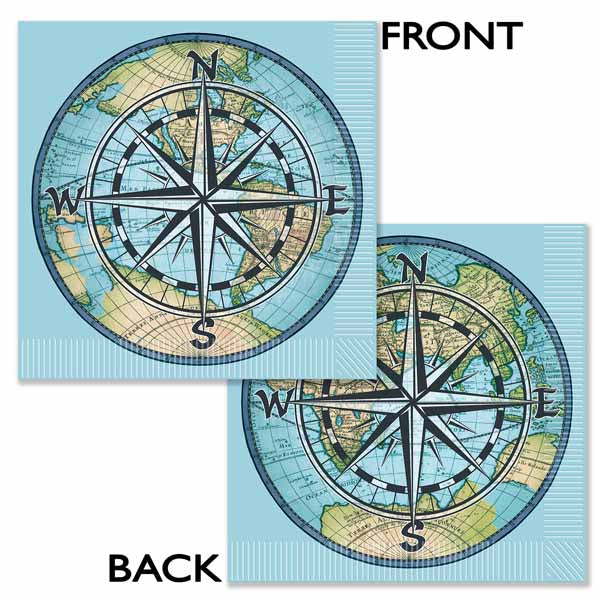 Bon Voyage 2-Ply Luncheon Napkins, 16 Count