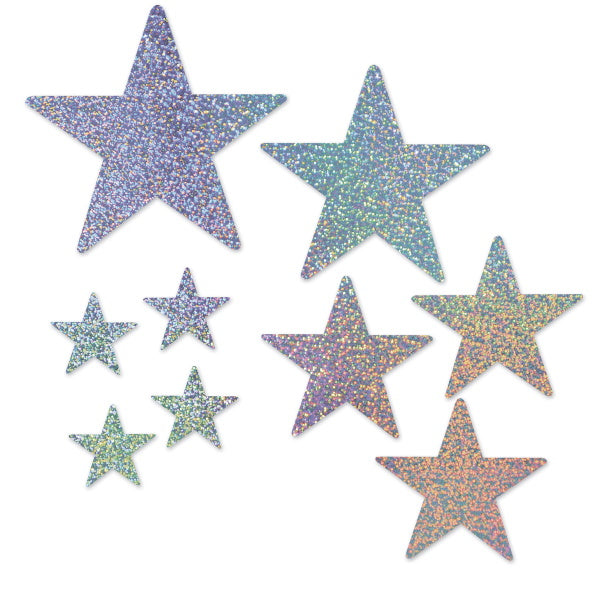 Assorted Metallic Star Cutouts, 9 Pack