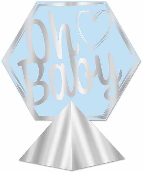 3D Foil Oh Baby Centerpiece, 11.5 Inches