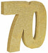 Gold 3D Glittered 70 Centerpiece