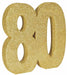 Gold 3D Glittered 80 Centerpiece