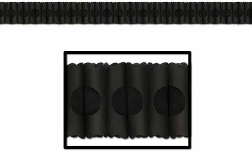 Black Tissue Garland, 5.5 Inches x 12 Feet