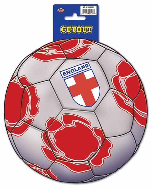 England Soccer Ball Cutout, 10 Inch