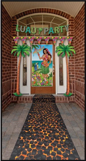Chemin de table Luau « Hot Coals », 61 cm x 3 m