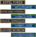 French Street Sign Cutouts, 4 Pack