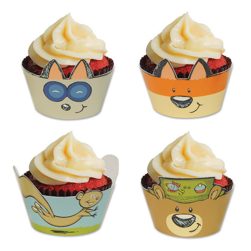 Caissettes à cupcakes Amis de la forêt, lot de 8
