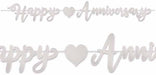 Silver Foil Anniversary Streamer