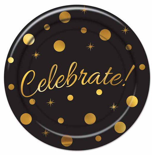 Celebrate! 9-Inch Party Plates, 8 Count