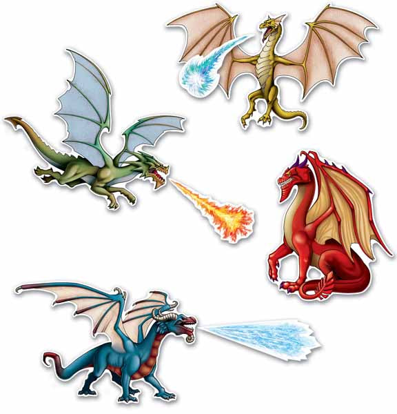 Dragon Cutouts Printed on Both Sides