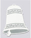 16-Inch White Bell Cutout Decoration