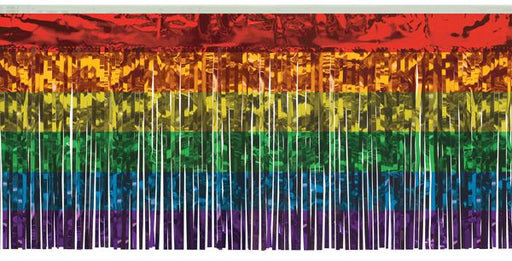Rainbow Metallic Fringe, 15 Inches x 10 Feet